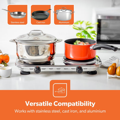 Portable Electric Dual Hot Plate Stove