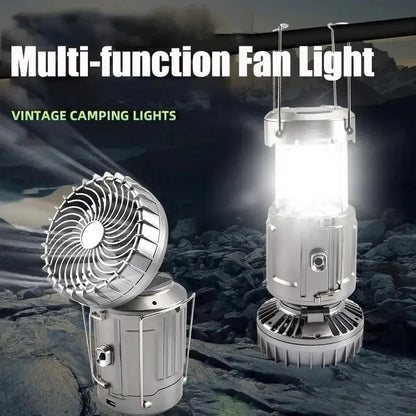 Portable Solar Fan with LED Light