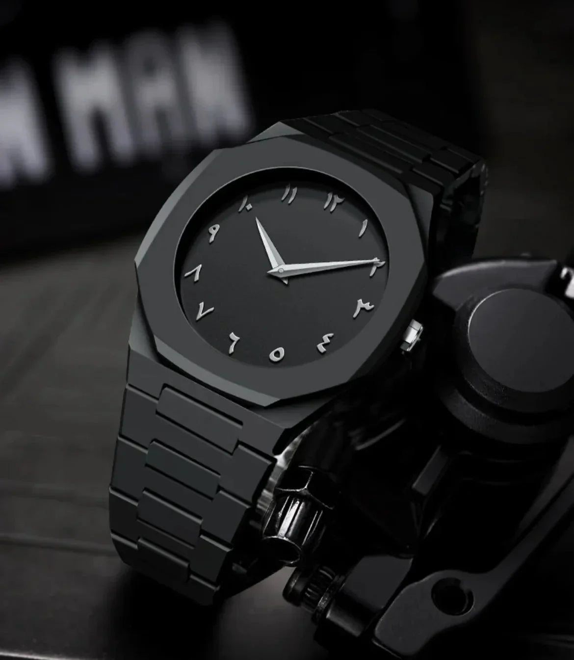 Black Arabic Aura Watch for Men