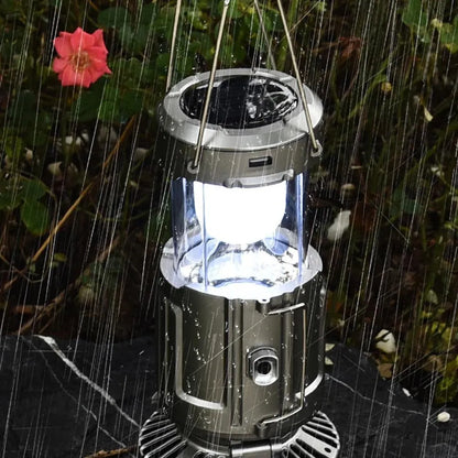Portable Solar Fan with LED Light